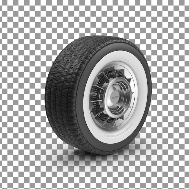 PSD psd tires isolated on transparent background