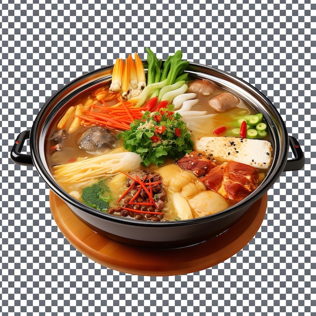 Psd zuppa di tofu isolata su sfondo trasparente