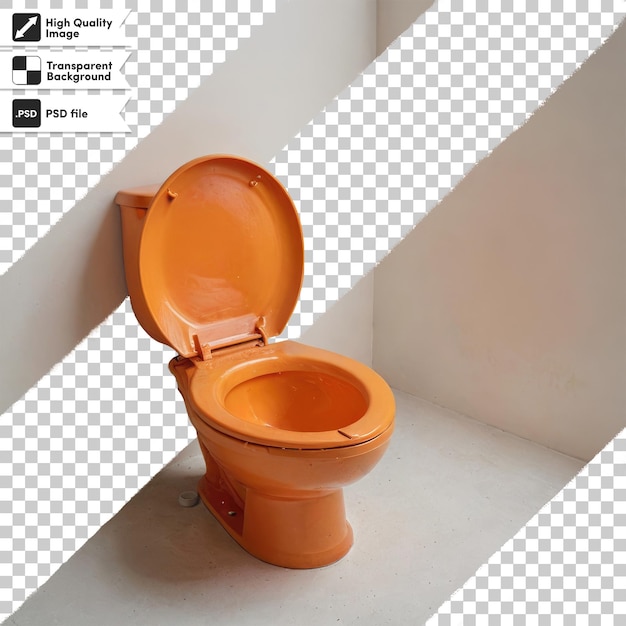 PSD psd toilet bowl on bathroom on transparent background with editable mask layer