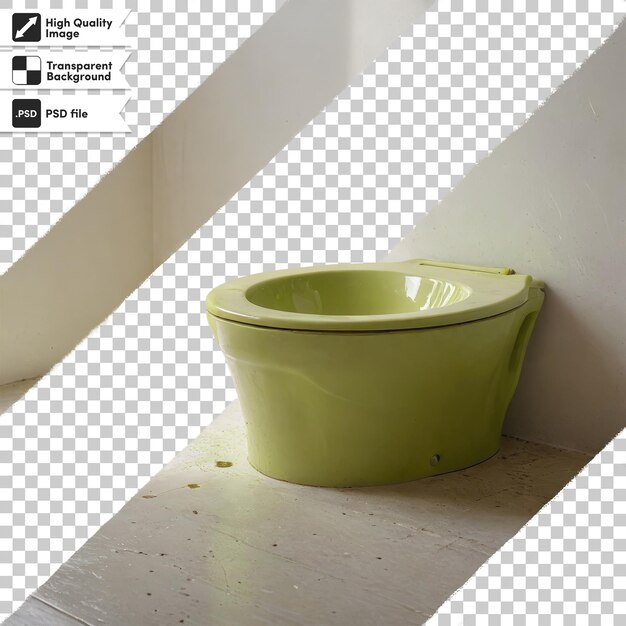 PSD psd toilet bowl on bathroom on transparent background with editable mask layer