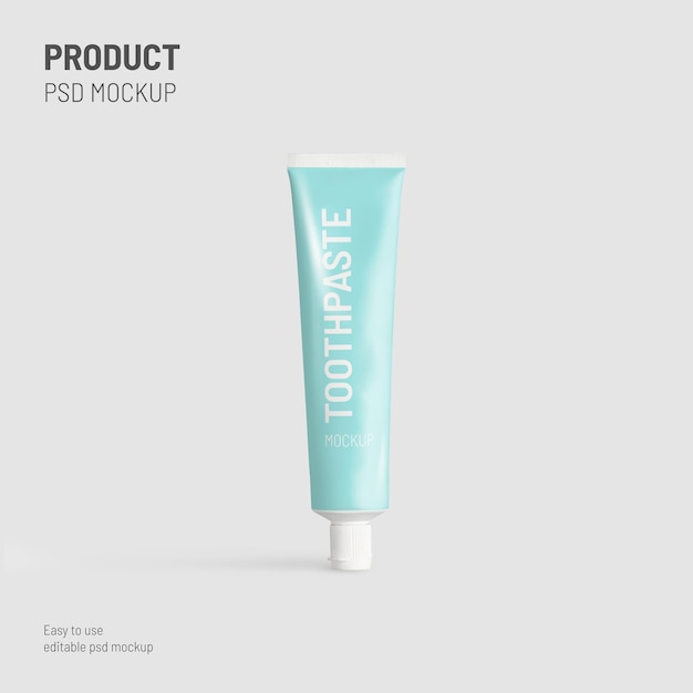 Psd toothpaste mockup psd