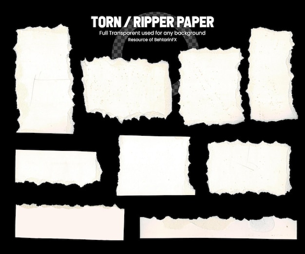 PSD psd torn ripper paper png