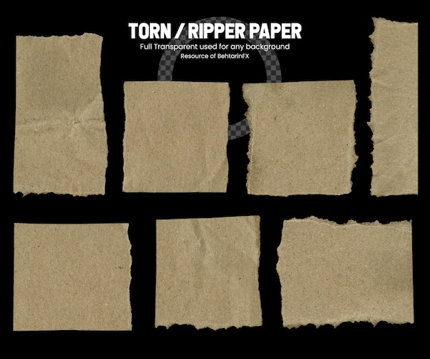 PSD psd torn ripper paper png