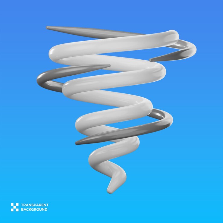 PSD psd tornado 3d illustratie