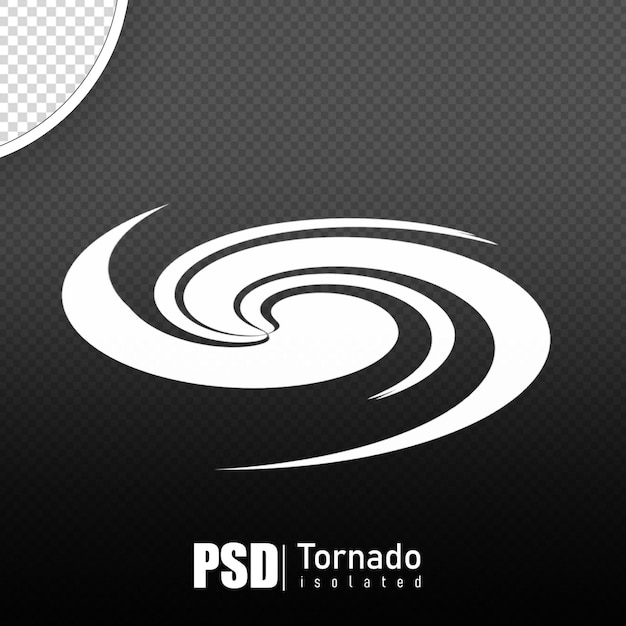 PSD tornado isolated 3d render realistic with no background