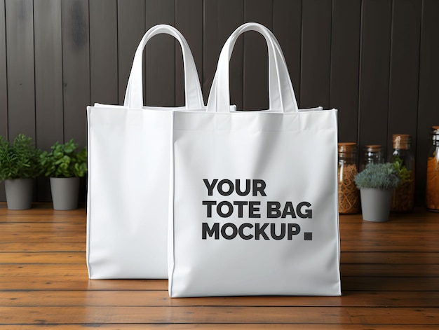 Psd tote bag eco bag mockup