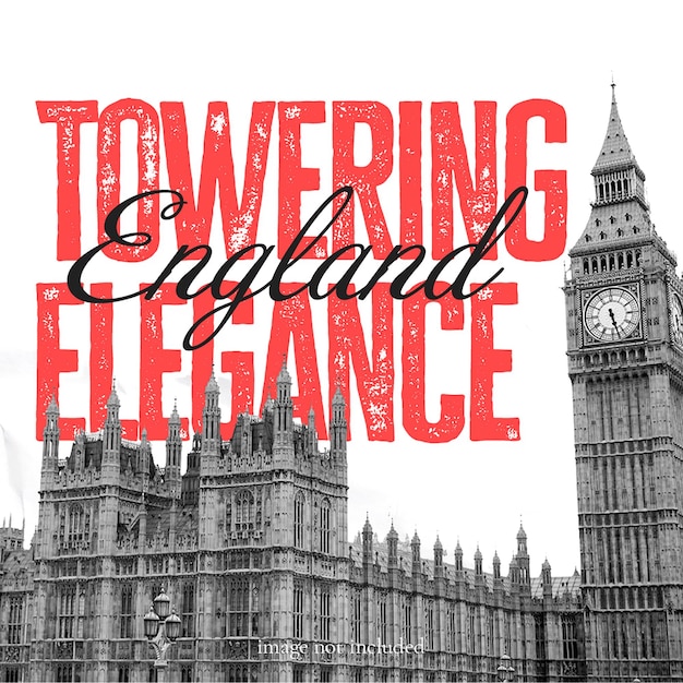 PSD psd towering elegance england city instagram post template