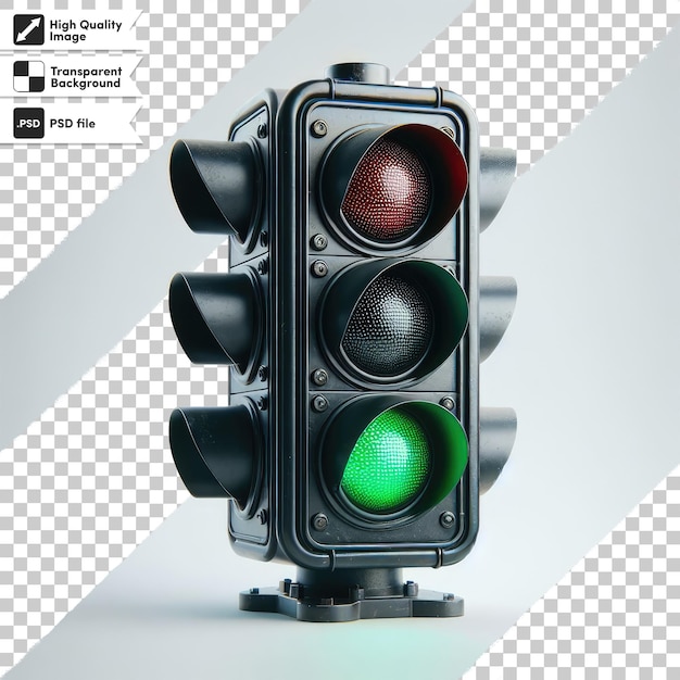 PSD psd traffic light on transparent background with editable mask layer