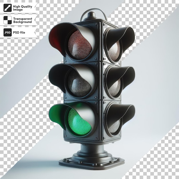 PSD psd traffic light on transparent background with editable mask layer