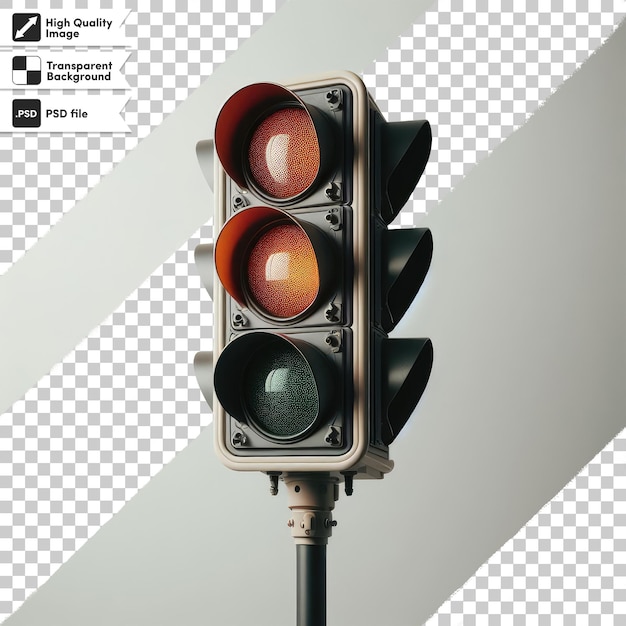 PSD psd traffic light on transparent background with editable mask layer