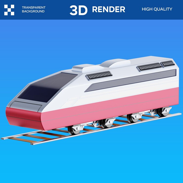 PSD psd train 3d illustration