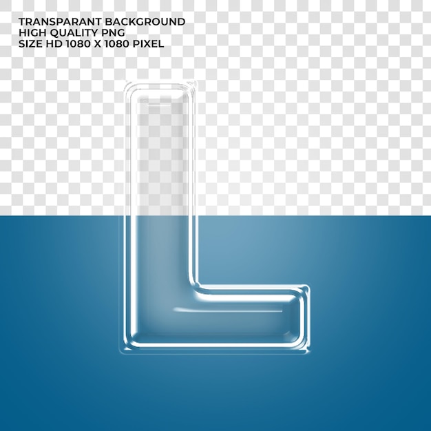 Psd transparant alphabet letter