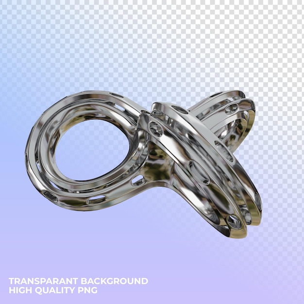 PSD psd transparant chrome render shape