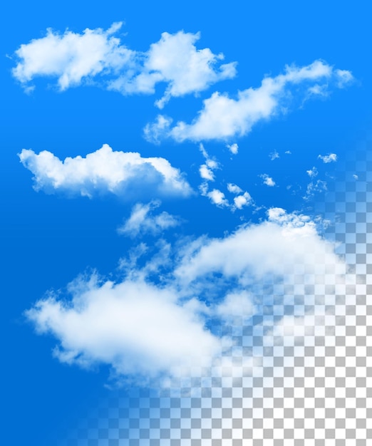 PSD psd transparante png wolk 3d render