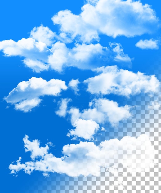 Psd transparante png wolk 3d render