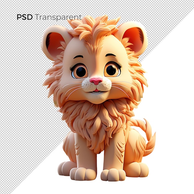 Psd transparent 3drealistic lion2