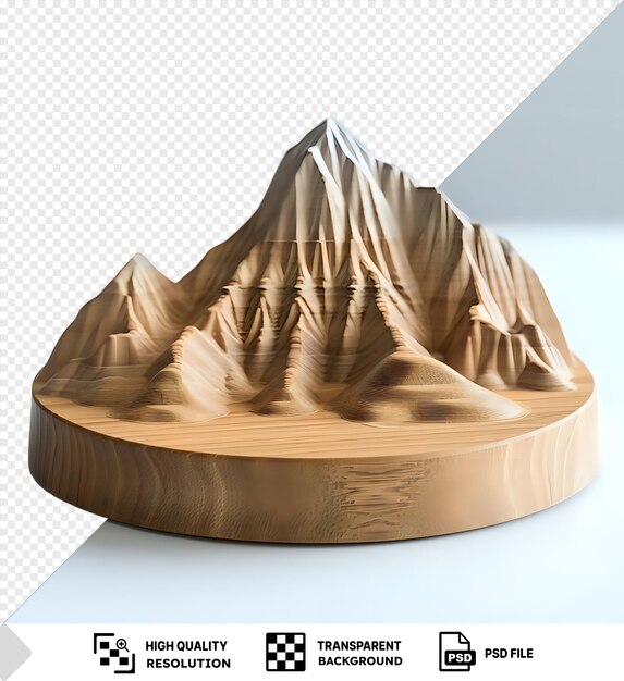 PSD psd transparent background 3d model of the mount stromboli