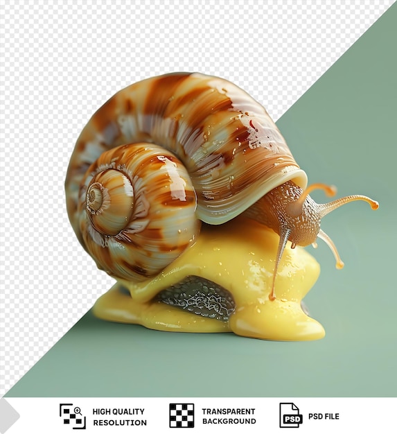 PSD psd transparent background escargot with cheese sauce on a shell png