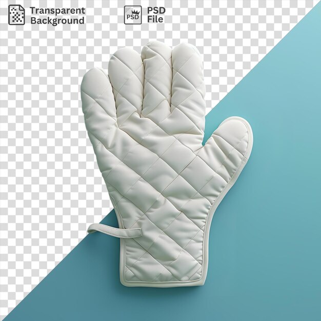 PSD psd transparent background oven mitt on a blue background