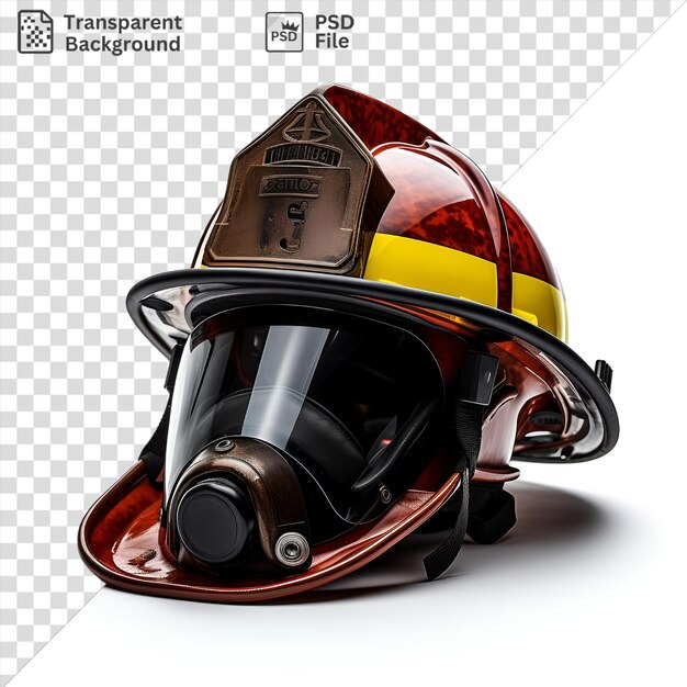 PSD psd transparent background realistic photographic firefighters helmet on a isolated background