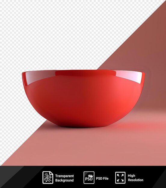 PSD sfondo trasparente psd tocca la ciotola rossa sul tavolo png psd