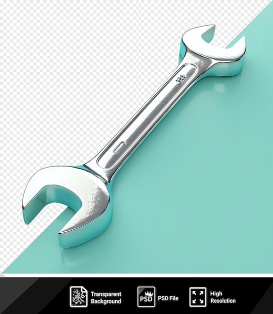 Psd transparent background wrench on a blue background png psd