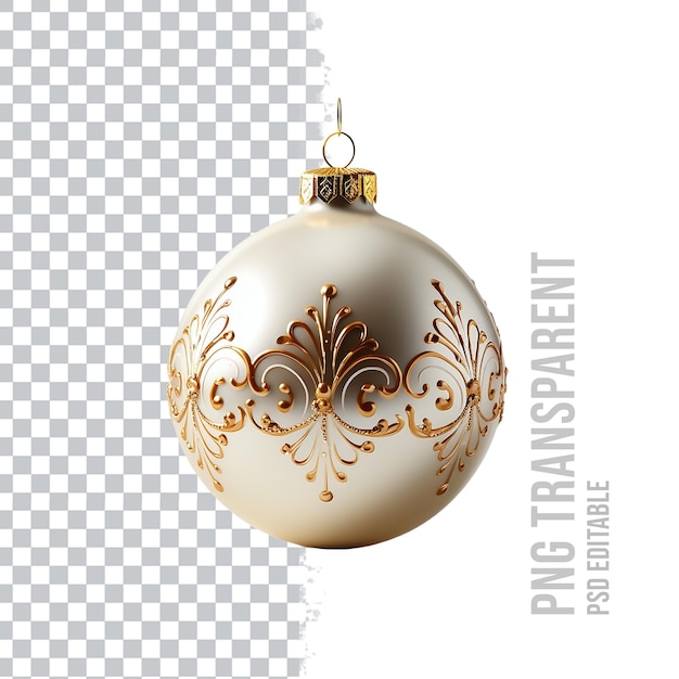 Psd transparent christmas ball