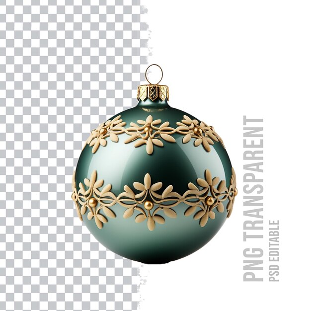 Psd transparent christmas ball