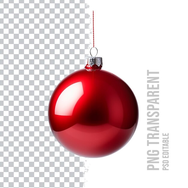 Psd transparent christmas ball