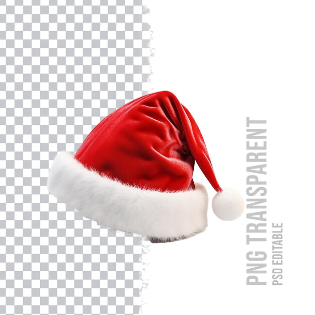 Psd transparent christmas hat