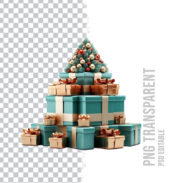 Psd transparent christmas tree