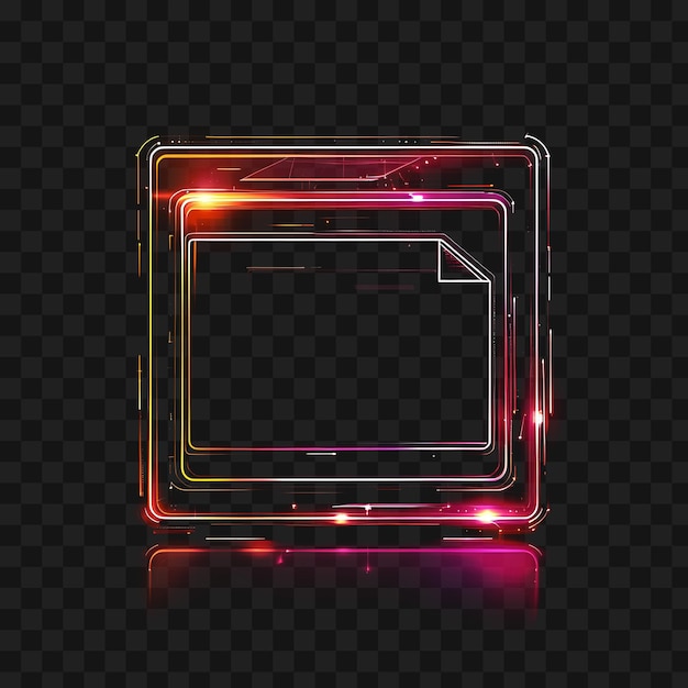 Psd transparent holographic gleaming presentation icon with outl web symbol glass 4096px design art