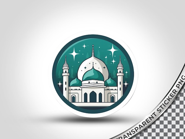 PSD psd transparent mosque sticker