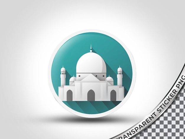 PSD psd transparent mosque sticker