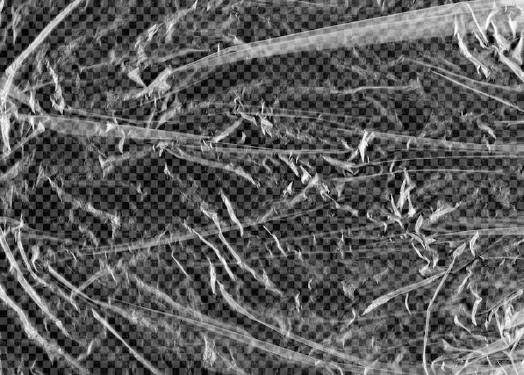 PSD psd transparent plastic texture on background