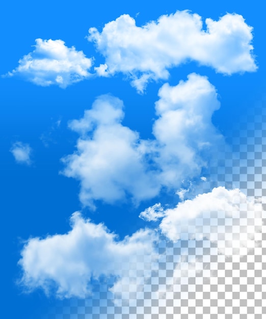 PSD psd trasparente png cloud 3d render