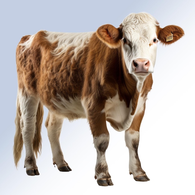 Psd transparent realistic cow background