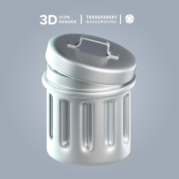 PSD Иллюстрация psd trash 3d