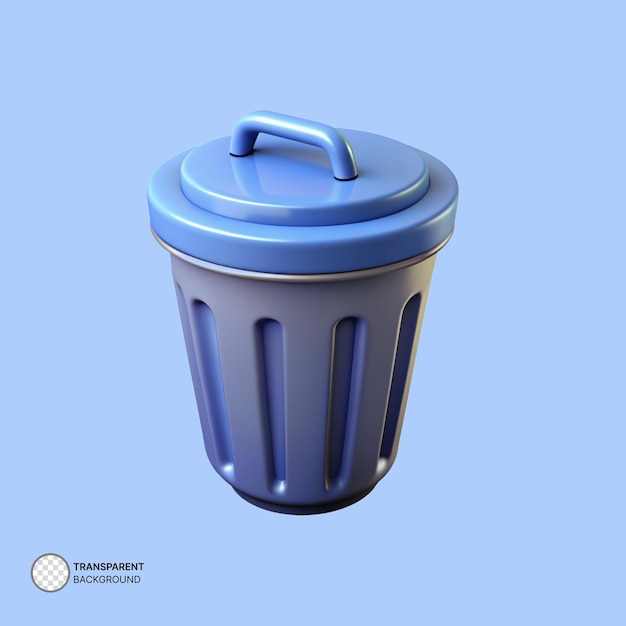 PSD psd trash can 3d icon illustration