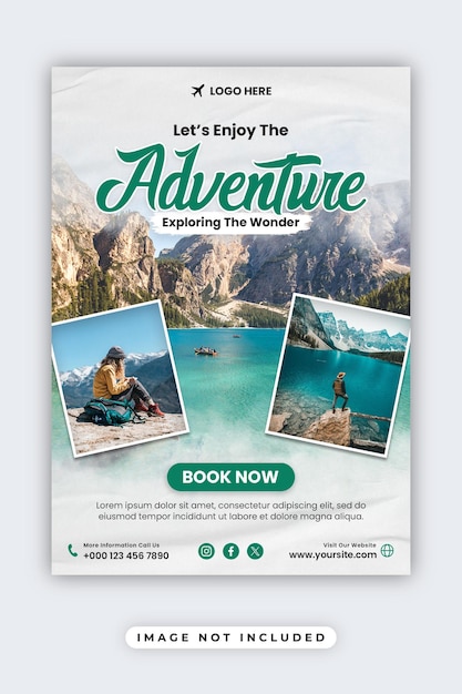 Psd travel agency or business flyer template