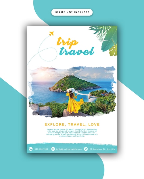 PSD psd travel poster design template