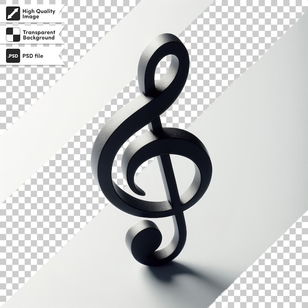 PSD psd treble clef on music on transparent background with editable mask layer