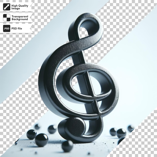 PSD psd treble clef on music on transparent background with editable mask layer