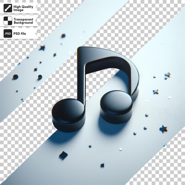 PSD psd treble clef on music on transparent background with editable mask layer