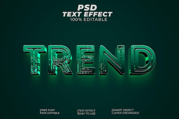 PSD Trend 3d text effect style