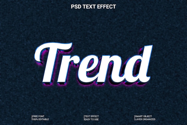 PSD psd 트렌드 3d 텍스트 효과 스타일