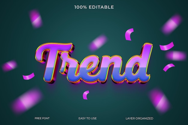 PSD psd trend editable text style effect