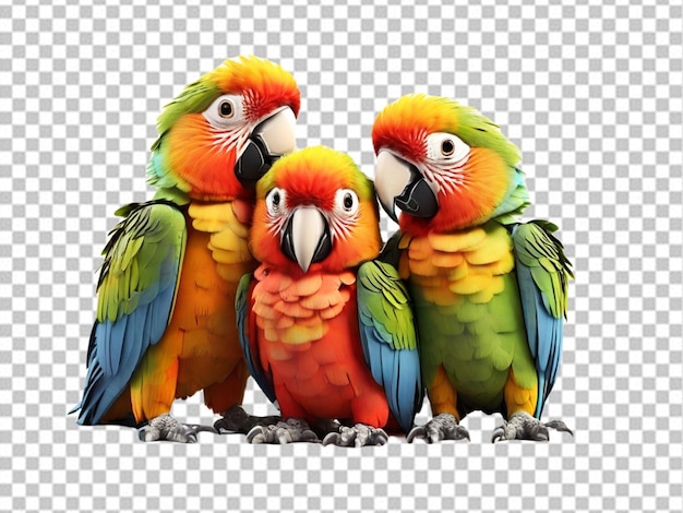Psd Trójwymiarowego Dziecka Macaws