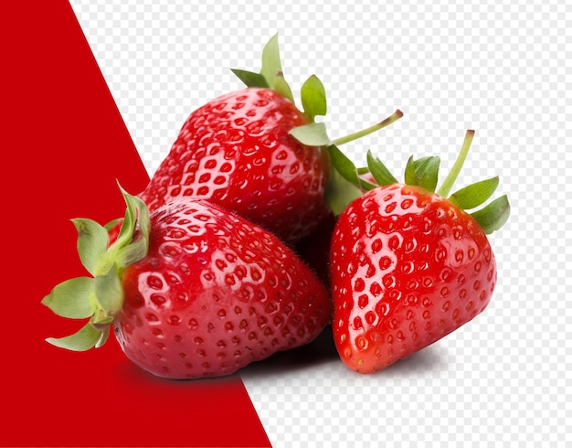 PSD truskawki na białym tle