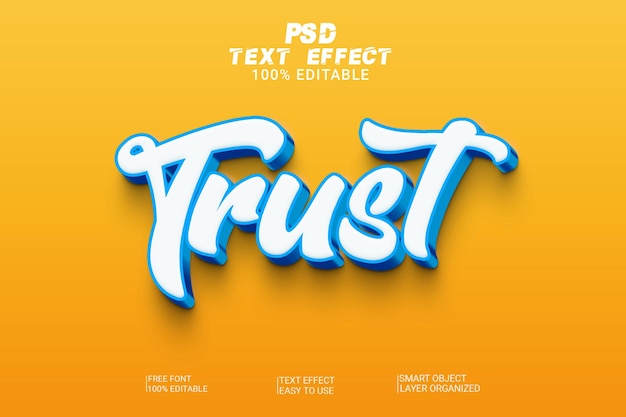 Psd trust text style effect